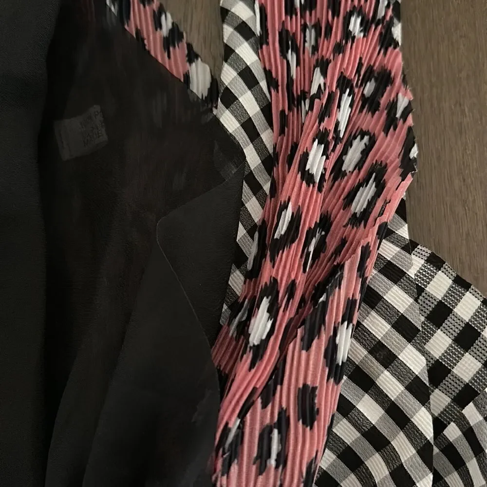 Sheer Bundle Hair Ties Ponytail Animal Print Black Hair 70’s Retro Artsy Fun